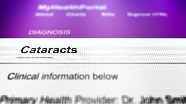 Generic Health Portal with Ear Health Diagnosis - Cataracts.