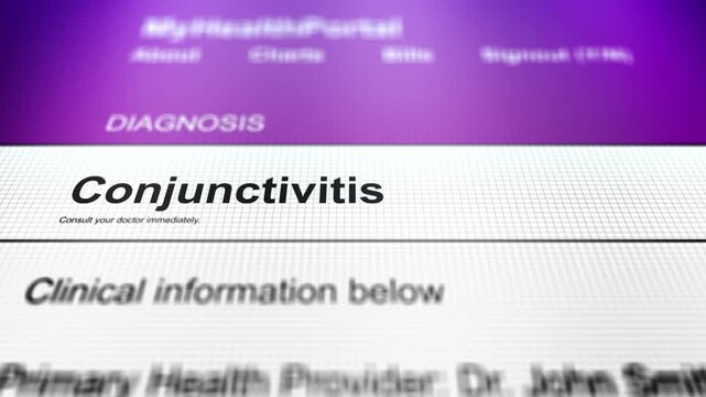 Generic Health Portal with Ear Health Diagnosis - Conjunctivitis