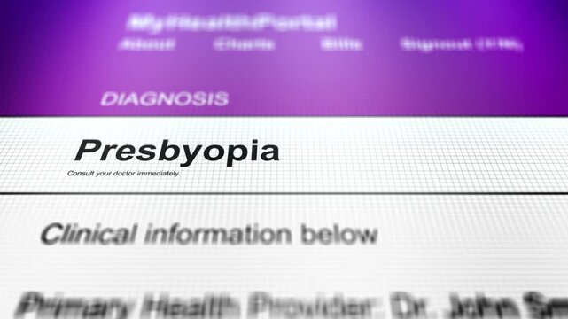 Generic Health Portal with Ear Health Diagnosis - Presbyopia