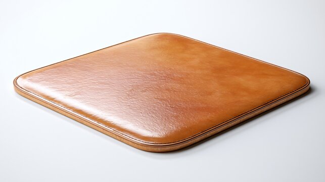 Luxurious Pure Leather Mouse Pad B on White Soft Background