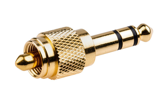 Isolated professional gold-plated audio jack adapter for connecting instruments and headphones