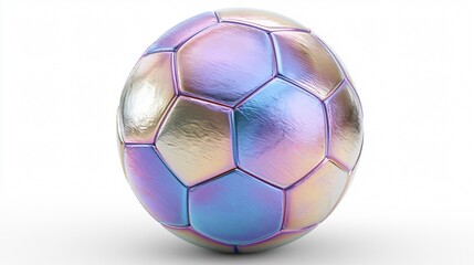 Naklejka premium Durable Soccer Ball Isolated on White Background - Soft Colour