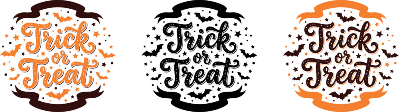 Halloween trick or treat sign graphics