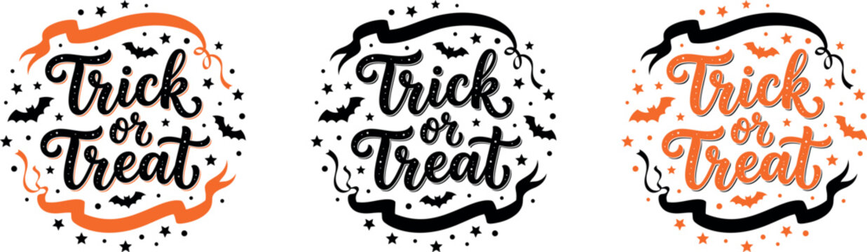 Halloween trick or treat sign graphics