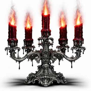vela, candelabro, buj&iacute;a, bujia, llama, fuego, cera, alumbrado, antig&uuml;edad, propietario, viejo, candela, antique, ardiente, candelabra, luz de vela, metal, plata, aislada, decoraciones, instrumentos de