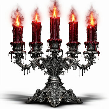 vela, candelabro, buj&iacute;a, bujia, llama, fuego, cera, alumbrado, antig&uuml;edad, propietario, viejo, candela, antique, ardiente, candelabra, luz de vela, metal, plata, aislada, decoraciones, instrumentos de