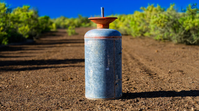 Old Milk Can In The Desert