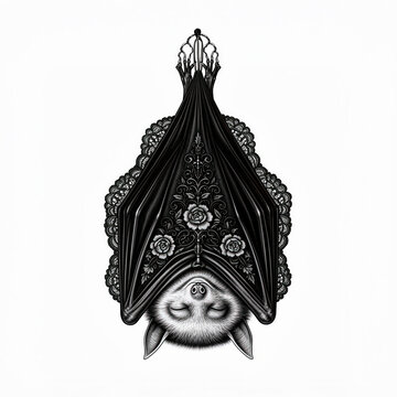 murcielago, mujer, falda, moda, antique, se&ntilde;ora, disfraces, negro, halloween, gente, retro, arte, viejo, beldad, modelaje, ilustraci&oacute;n, fantas&iacute;a, gorros, estatua, escultura, antiguas, indumentaria, fa