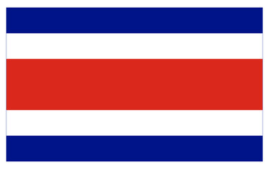 Fototapeta premium Rectangle Costa Rica Flag American Country