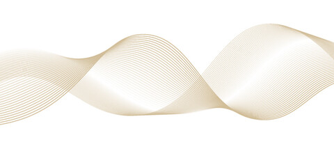 Gold line wave abstract vector background. White 3d golden swoosh detail luxury curved pattern design. Wavy magic light transparent fiber of yellow color flow texture © jennah
