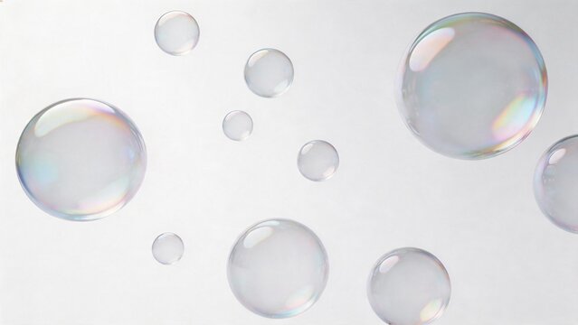 Bubbles on white background