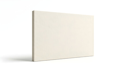 Fototapeta premium Perspective view of blank business card mockup isolated on white background, professional stationery template for corporate identity design, clean paper.