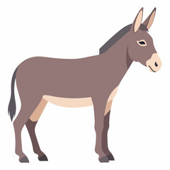 Fototapeta premium Illustration of a Donkey Standing Still.