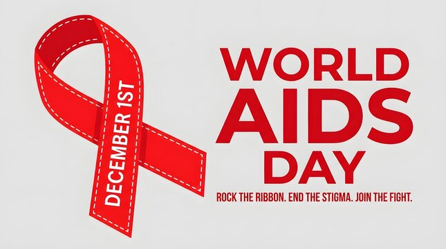 World aids day awareness december 1st rock the ribbon end the stigma