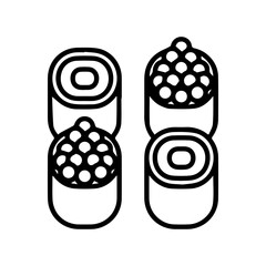 Minimalist Sushi Icon Set © Noni