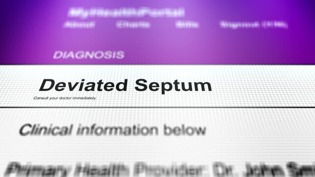 Generic Health Portal with Nasal Health Diagnosis - Deviated Septum