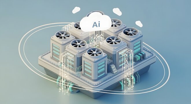 AI cloud computing and server farm technology