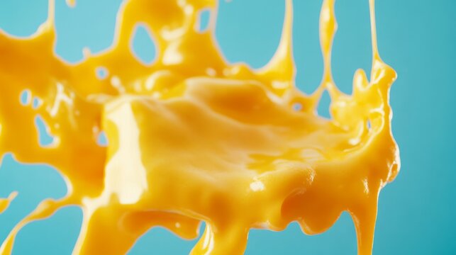melted cheese stretching spectacularly, generative ai