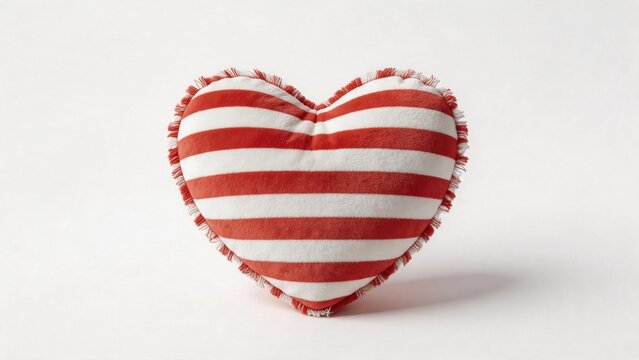 Heartshaped striped cushion