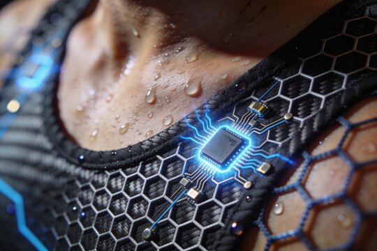 Smart Fabric Integrated into Human Skin - Bio-interface and Wearable Technology Concept