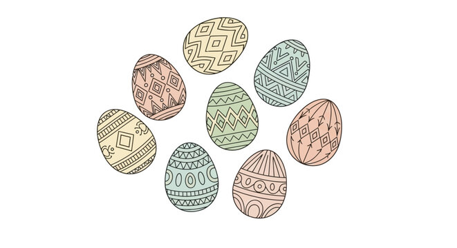 Colorful Easter Eggs Decoration Pattern.