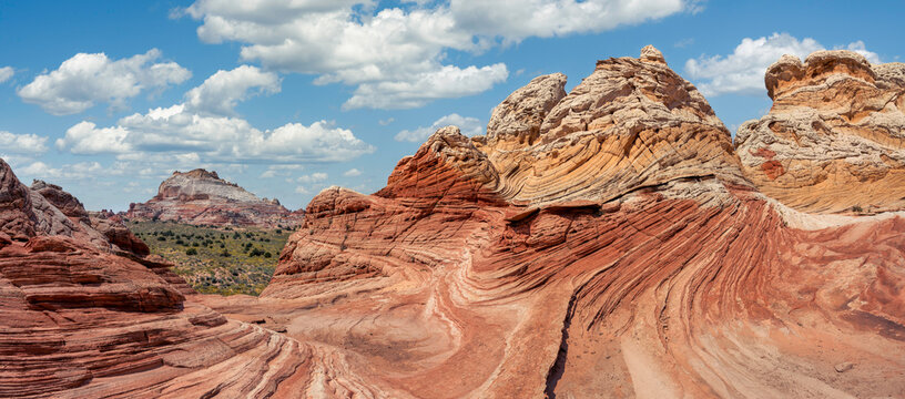 Swirling rock formations of White Pocket - Arizona Vermilion Cliffs National Monument	