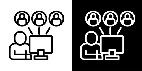 System Administrator  Icon Set White Line Style Collection © IconicStitch