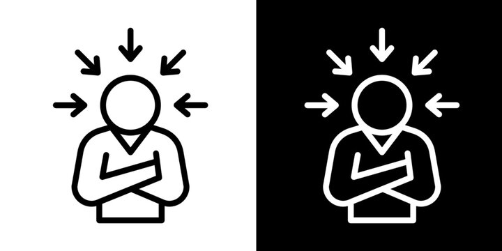 Peer Pressure  Icon Set White Line Style Collection