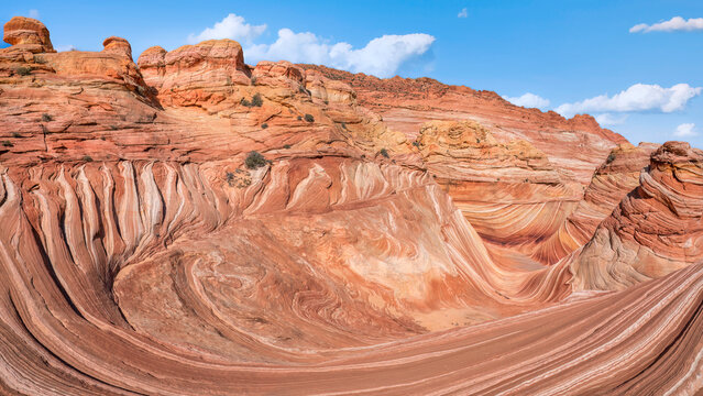 The Wave - Coyote Buttes North - Paria Canyon - Vermilion Cliffs Wilderness on the Arizona and Utah border