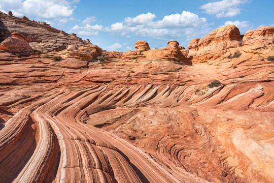 Hike out to The Wave - Coyote Buttes North - Paria Canyon - Vermilion Cliffs Wilderness on the Arizona and Utah border