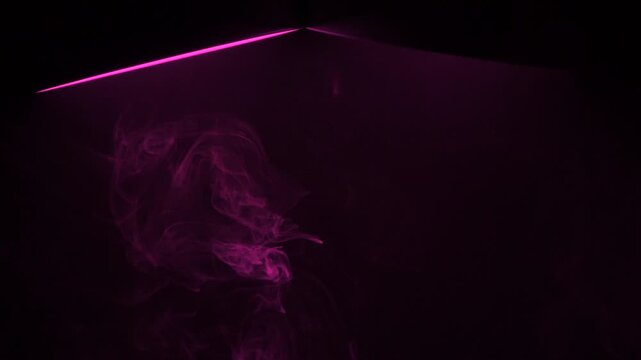 Pink Smoke on Black Background