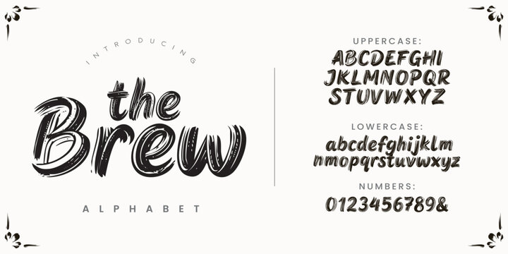 The Brew dynamic brush script font for expressive typography and modern designs