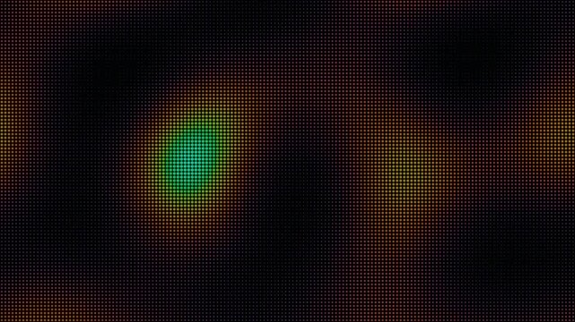 Close up of a digital LED screen displaying vibrant, shifting color gradients. This abstract dot matrix texture is ideal for tech, futuristic, and retro themed video backgrounds