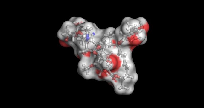 Epoetin Alfa, recombinant human erythropoietin (EPO), 3D molecule 4K spinning