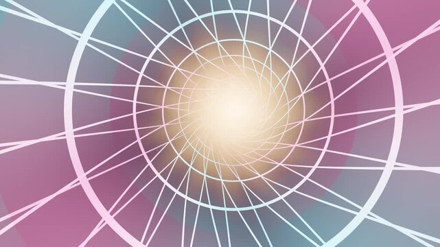 A spiral design with light at the center creates a vibrant visual effect. The pattern features soft colors and lines that draw the eye inward