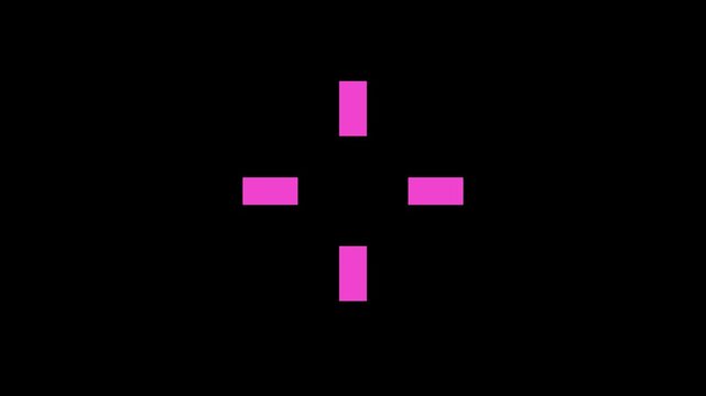 8-bit pixel art pink shining sparkle effect. looped animation 4k 30fps