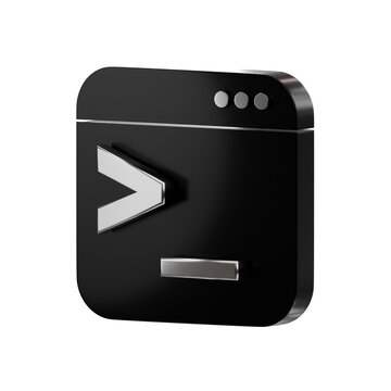 3d icon terminal window