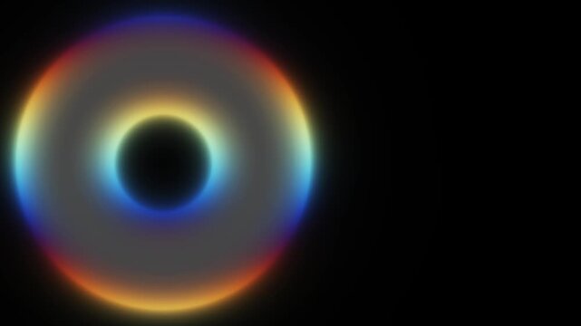 Abstract Loopable Prismatic Light Disk Visual FX for Background Graphics and Compositing