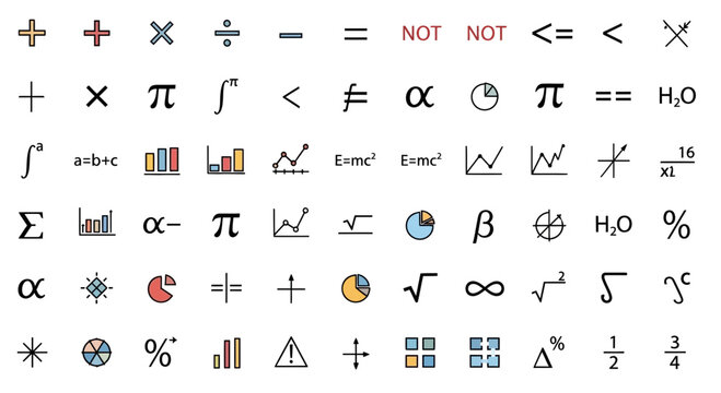 Mathematical and Scientific Icons for Research and Educational Use