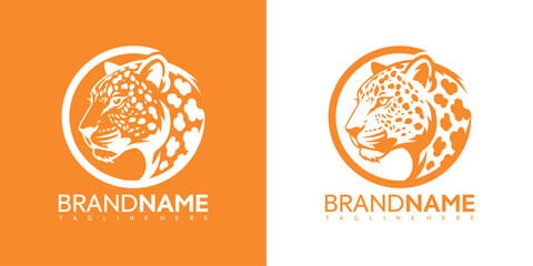 Brand name logo design with leopard. © Tegar