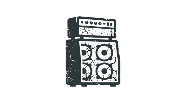 Vintage Guitar Amplifier Icon - Grunge Rock Music Equipment