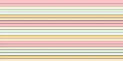 Fototapeten Pony Soft Pastel Horizontal Striped Pattern Background  © J BOY