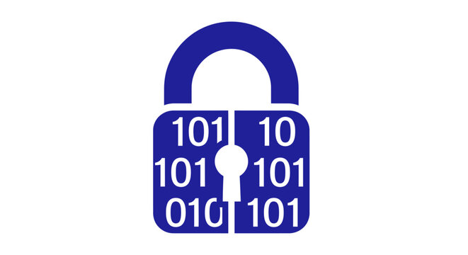 Digital Lock with Binary Code.