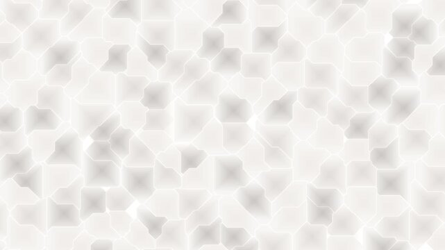 Abstract Geometric Pattern: A luminous abstract pattern composed of soft, rounded squares and irregular shapes, creating a gentle, glowing texture with a sense of depth and subtle illumination.