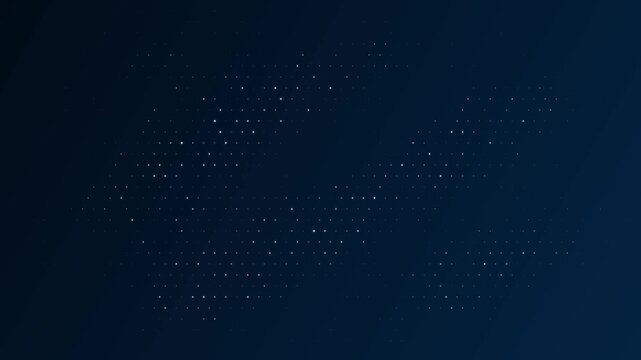 Dots forming a map on dark background