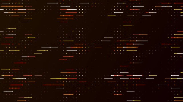 Multicolored code on dark background screen