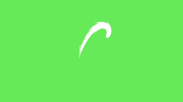 Animation white speed line effect on green background.