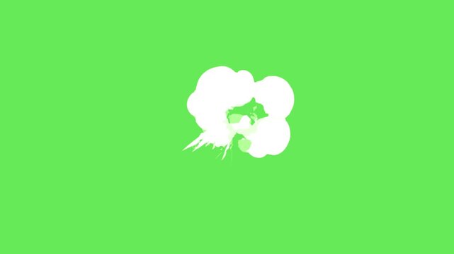 Animation white speed line effect on green background.