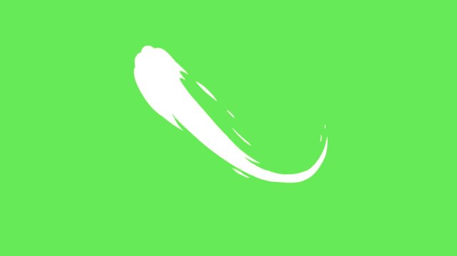 Animation white speed line effect on green background.