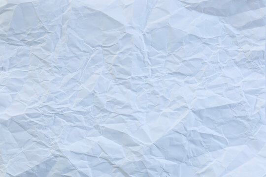 White paper wrinkled background or texture with gradients shadow horizontal shape, copy space (High resolution) and real photo